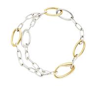 DoDo Essentials Bracelet DBC5001ESSEN00YAGL - Sterling Silver & 18K Gold-Plated Chain with Charm Holder Clasp