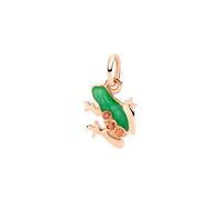 DoDo Frog Charm DMC5004-FROGX-VZO9R - 9K Rose Gold, Green Enamel & Sapphires