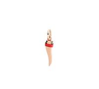 Dodo Horn Charm DMC5003HORNXERO9R - 9K Rose Gold with Red Enamel