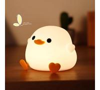 DoDo - Luce notturna a forma di anatra, in morbido silicone, dimmerabile, con controllo touch e ricaricabile, ideale per la camera dei bambini, il soggiorno, per ragazzi e ragazze
