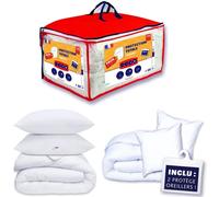 DODO Pack Piumino Temperato 220x240 2 Cuscini 60x60 2 Protezioni Poliestere B...