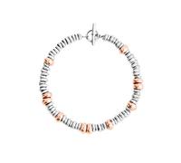 DoDo Rondelle Bracelet DBC4001RONDE00RAGL - Bicolor Rose Gold & Silver, 18.5 cm