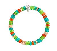 DoDo Rondelle Bracelet DBC5003-RONDE-VERAG XL - Gold-Plated Silver & Recycled Plastic