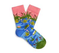 Dodo socks - Divertenti calzini colorati in cotone - unisex per donna, uomo - Ampia selezione di motivi divertenti (rana, dinosauro, gatti, Natale) - Qualità premium - Happy Socks idea regalo, Frogs