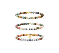 DoDoBeads Regali di laurea per lei el 2026 - Bracciali di laurea con bussola 2026, gioielli per laureati, regali per laureati, Medio, Cristallo, Non pietra preziosa