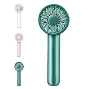 Dodorado Fan, Hand Held Cooling Fan, Rechargeable Portable Wireless Handheld Turbo, 3 Speeds Adjustable for Home, Office, Outdoor Travel (Green)