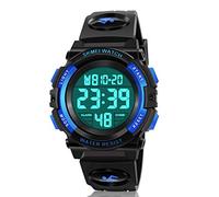 Dodosky Orologio impermeabile multifunzionale a LED per bambini - Regali per bambini, Blu, Cronografo, digitale