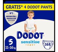 dodot Sensitive - pannolini Taglia 5, 168 pannolini, 11 - 16 kg