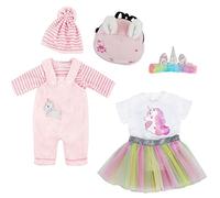 DoDuo Abito Vestito di Pagliaccetti Stampa Vestiti per Bambole per Baby Doll 35-43 cm (Unicorno colorato)