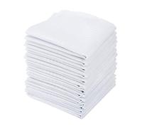 DODUOS 15Pz Fazzoletti da Uomo Discreti, 40 * 40cm Bianchi di Cotone