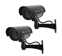 DODUOS 2 Pezzi Telecamera Finta da Esterno, Telecamera Finta con LED, Telecamere Finte da Esterno Telecamere Fittizie Finte per Interni Esterni