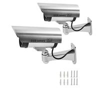 DODUOS 2 Telecamera Finta da Esterno, Telecamera Finta con LED, Telecamere Finte da Esterno Telecamere Fittizie Finte per Interni Esterni