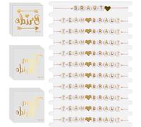 DODUOS 22PCS Bracciali JGA Bracciale Team Bride Bride Team Bride, Bracciali Per Addio Al Nubilato, Addio al Nubilato Gadget Sposa to Be e Team Bride per Matrimonio e Regali