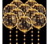 DODUOS 23 Pacchi Palloncini Illuminati, Palloncini LED Bobo, Palloncini LED Trasparenti con 3 Metri Luci Della Stringa, Palloncini Luminosi Riutilizzabile per Valentine Matrimoni Natale Compleanno