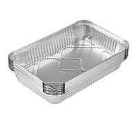 DODUOS 25 Pezzi Vaschette in Alluminio - Vaschette in Alluminio 32 x 21,5 cm, Vaschette per grigliate 2250 ml - Contenitori rettangolari per Alimenti - Vaschette Resistenti al Calore
