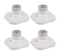DODUOS 4 PCS Portalampada E27 Bianco Base Portalampada E27 da Muro e Soffitto Portalampadas Elektra per Lampada da Cucina, da Plafoniera, da Scale, da Corridoi (220-250V)