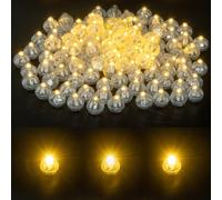 DODUOS 50 Pezzi Mini LED Palloncini Luci,Rotondo Lampada a Palloncino, Caldo Lampada a Palloncino,Luci a LED per Palloncini per Compleanno Matrimonio Decorazione Natalizia,Mini Led Lanterne di Carta