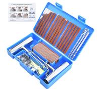 DODUOS 58 Pezzi Kit Riparazione Gomme Moto, Kit Ripara Gomme Kit Riparazione Pneumatici Auto, Ripara Gomme Auto Kit Foratura Moto per Auto, Moto, Camper, Suv, Jeep, Camion, Atv, Trattore