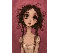 Doe Eyed Girl: Gothic Whimsical Art Journal: A Cute Grid Notebook with 120 Pages for Journaling & Notes