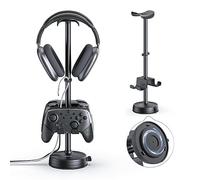 doenci Porta Controller e Cuffie Gaming con Base a Ventosa, Supporto Controller per PS5 PS4 XBOX Series S e X Nintendo Switch Joystick Gioco, Supporto Cuffie per Tutte Cuffie Bluetooth Gaming Wireless