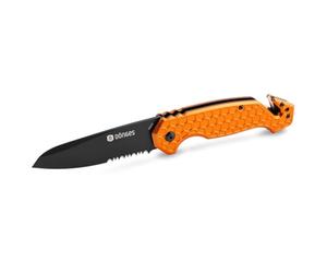 Dönges Coltello di salvataggio con cuscinetti a sfera, coltello da pompiere con taglierina e rompivetro | Coltello di sicurezza con clip per cintura ideale per esterni, emergenze, vigili del fuoco