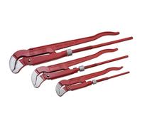 Dönges Set di pinze per tubi angolari, 3 pezzi, bocca S da 1" a 1½" - 2"