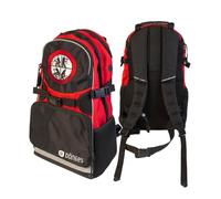 Dönges Zaino per Vigili del Fuoco con Funzioni Pratiche, per il Tempo Libero e per i Pompieri, 40 Litri, Nero e Rosso, Strisce Riflettenti, 53 x 33 x 20 cm