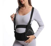 DOEOMK Cintura di supporto 5 in 1 per gravidanza, cintura di sicurezza con spallacci, fascia post-partum, fascia addominale per maternità e supporto per alleviare il dolore alla schiena, al bacino e