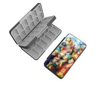 doepeBAE Custodia per Schede di Gioco, Custodie Giochi Switch, Switch Game Card Case, Scatola per Carte con Fodera in Silicone, Con 48 Slot per Cartucce di Gioco e 48 Slot per Schede SD (48I)