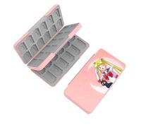 doepeBAE Custodia per Schede di Gioco, Custodie Giochi Switch, Switch Game Card Case, Scatola per Carte con Fodera in Silicone, Con 48 Slot per Cartucce di Gioco e 48 Slot per Schede SD (48M)