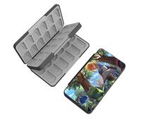 doepeBAE Custodia per Schede di Gioco, Custodie Giochi Switch, Switch Game Card Case, Scatola per Carte con Fodera in Silicone, Con 48 Slot per Cartucce di Gioco e 48 Slot per Schede SD (48G)
