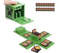 doepeBAE Custodia Per Schede Di Memoria Nintendo Switch, Supporto Per Schede Per Videogiochi Con 16 Slot Per Schede Di Gioco (Leaf Green)