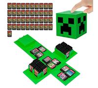 doepeBAE Porta Schede Giochi per Nintendo Switch, Capacità Extra Grande Switch Porta Carte da Gioco, 41 Slot Custodia per Giochi, Premi per Aprire Switch Porta Cartucce (Verde MC)