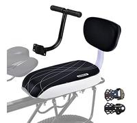 doepeBAE Sedile Posteriore per Bicicletta,Sedile Posteriore della Bicicletta con Schienale,per Bambini Sedile Posteriore Cuscino Schienale Bracciolo Poggiapiedi Set Accessori (Insieme 3)