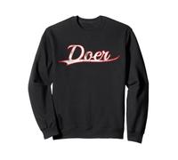 Doer Entrepreneur High Achiever Vintage Varsity Distressed Felpa