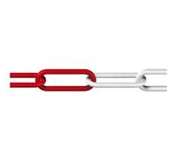 Catena chiusa rosso bianco plastica drner + helmer 128954 25 m