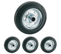 doerner + Helmer 710172 pieno di gomma ruota 125 X 37 X 15 mm con cuscinetto a rulli mozzo larghezza 44 mm (Confezione da 4)