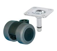 dörner + helmer 761340 Ruota gemellata Diametro ruota: 35 mm Capacità di cari