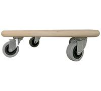 Dörner & Helmer Carrello da trasporto robusto Soft-Mini, tavola con rotelle, supporto per il trasporto, con portata massima di 200 kg, 4 ruote in gomma da 50 mm, rotelle per mobili, in legno, di forma rettangolare, 290624