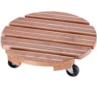 Dörner + Helmer Rullo per piante Mammut, rotondo, diametro 38 cm, portata 100 kg, antiscivolo, per esterni, effetto perlato