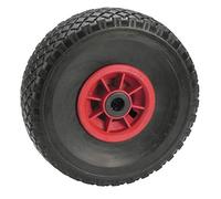 Dörner + Helmer Ruota per carriola a prova di foratura (260 x 85 x 20 mm, mozzo 75 mm, cerchione rossa, profilo blocco, cuscinetto a rulli) 740310RP