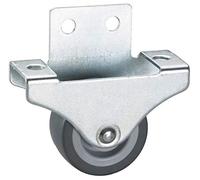 DÖNER + HELMER, 791334, Parquet di ricino, 38 x 18 mm, grigio TPE ruote, Multicolore