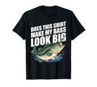 Does This Shirt Make My Bass Look Big Funny Fishing Maglietta