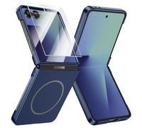 Doeshine Cover per Samsung Galaxy Z Flip 7 Mag safe, [Protezione Dello Schermo Integrata], Ultrasottile Leggero, Anti-graffio, Protettiva Hard PC Phone Custodia per Galaxy Z Flip 7 5G 2025 (Blu)