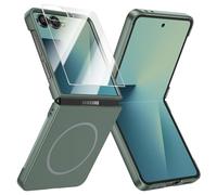 Doeshine Cover per Samsung Galaxy Z Flip 7 Mag safe, [Protezione Dello Schermo Integrata], Ultrasottile Leggero, Anti-graffio, Protettiva Hard PC Phone Custodia per Galaxy Z Flip 7 5G 2025 (Verde)