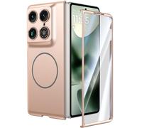 Doeshine Custodia per Motorola Razr Fold 2026 con pellicola protettiva, [compatibile con MagSafe], cover protettiva ultra sottile antiscivolo per Moto Razr Fold 5G 2026, oro