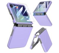 Doeshine Custodia per Samsung Galaxy Z Flip 7 con pellicola protettiva per lo schermo, protezione della cerniera, supporta la ricarica wireless, ultra sottile, antiurto e maneggevole, protezione