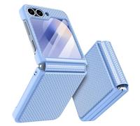 Doeshine Custodia per Samsung Z Flip 6 / Z Flip 7 FE, Protezione Dello Schermo Posteriore e Cerniera, Slim Fit, Stylish Texture, Hard Shockproof protettiva Cover per Z Flip 6 / Z Flip 7 FE (Azzurro)