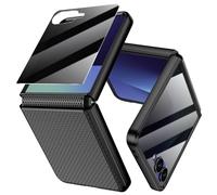 Doeshine Custodia protettiva per Samsung Galaxy Z Flip 7 [non per Flip 7 FE] con protezione posteriore per lo schermo privacy e protezione per cerniere, sottile e alla moda, custodia protettiva rigida