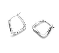 DOETYD 1 paio di 2 orecchini a cerchio in argento da donna, piccoli orecchini ipoallergenici in argento Sterling